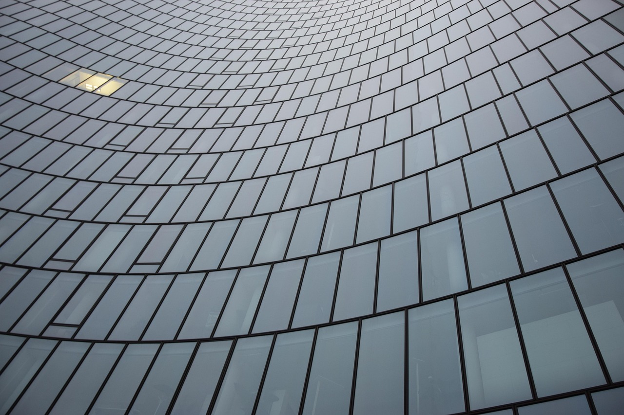 Glass building, architecture, building — Bitcoin Price Movements and Psychological Market Barriers