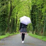 Young woman, girl, umbrella — Towns Standard Internal Treatments
