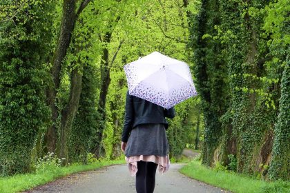 Young woman, girl, umbrella — Towns Standard Internal Treatments